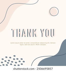 Thank You Banner Illustration. For Business, Card, Backdrop, Social Media Post.