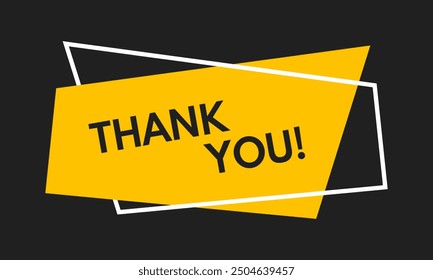 thank you banner, social media post template, dark background