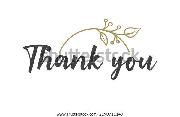 Thank You Beautiful Greeting Calligraphy Text Stock Vector (Royalty ...