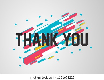 thank you, beautiful greeting card background or banner with sport theme. vector