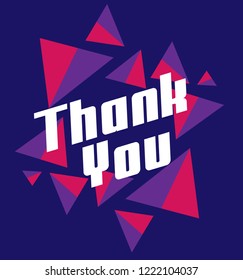 thank you, beautiful greeting card background or banner with night party theme. design illustration