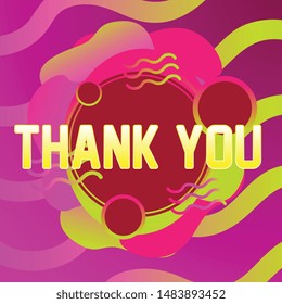 thank you, beautiful greeting card background or banner with violet theme. design illustration