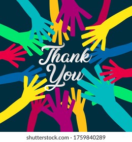 Thank You Beautiful Template Banner Youth Stock Vector (Royalty Free ...