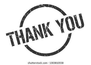 Thank You Black Round Stamp Stock Vector (Royalty Free) 1303810558 ...