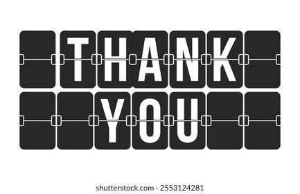 thank you thank you, black score board text, social media post template