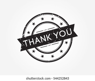 thank you. black stamp sign