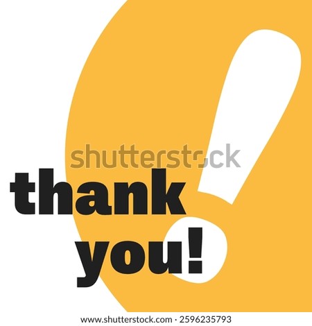 thank you, black text with exclamation point, social media post template