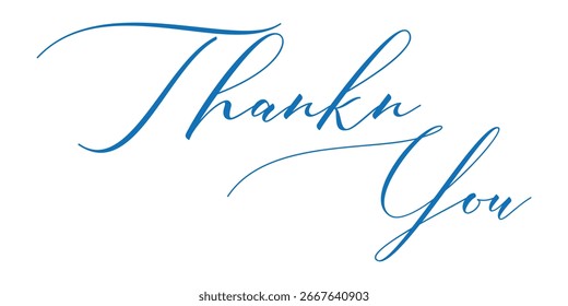 THANK YOU! black vector calligraphy banner