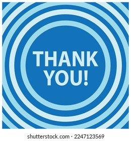 Thank you blue circle banner. Can be used for business, marketing and advertising. Vector EPS 10. 
