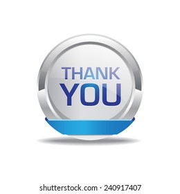 Thank You Blue Circular Vector Button