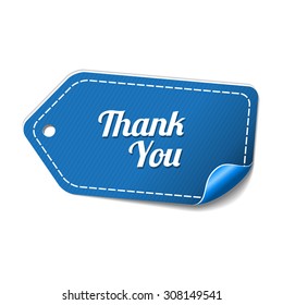 Thank You Blue Vector Icon Design