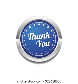 Thank You Blue Vector Icon Button