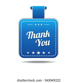 Thank You Blue Vector Icon Design