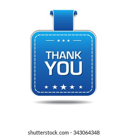 Thank You Blue Vector Icon Design