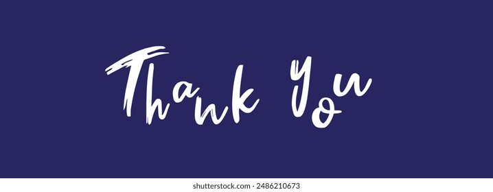 Thank you in blue white epps vector