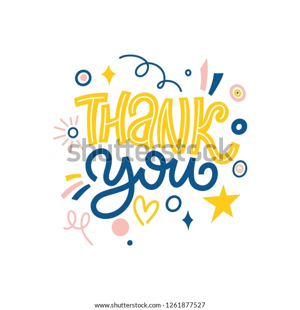 Thank You Bright Colored Letters Modern Stock Vector (Royalty Free ...