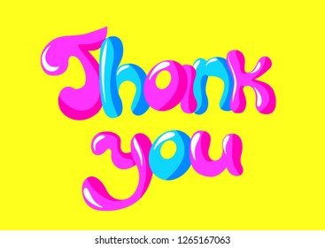 Thank you. Bright inscription on a yellow background.