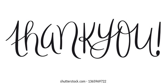 Thank You Brush Calligraphy Banner Stock Vector (Royalty Free ...