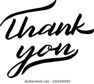 thank you brush lettering