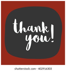 Thank you Brush Lettering Vector Template