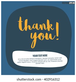 Thank you Brush Lettering Vector Template