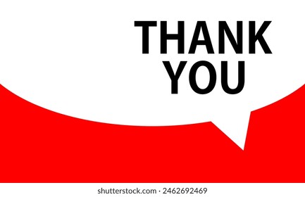 Thank you Bubble can be used for marketing and advertising, red background