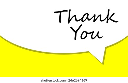 Thank you Bubble can be used for marketing and advertising, yellow background