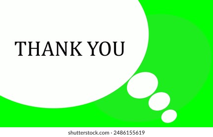 Thank you bubble speech card, can be used for marketing or business