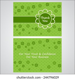 Thank You For You Business Card
