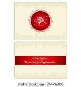 Thank You For You Business Card