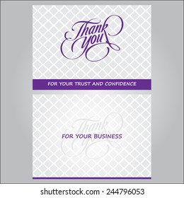 Thank You For You Business Card