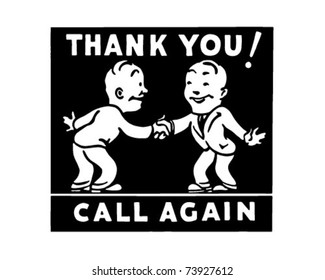Thank You Call Again 3 - Retro Ad Art Banner