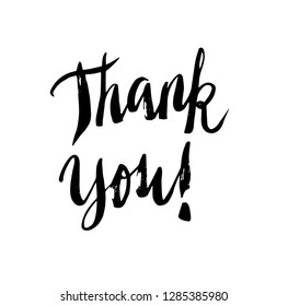 Thank you callighraphy vector isolated on white