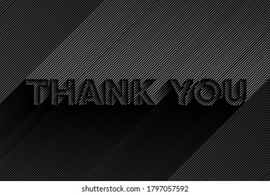 Thank You Calligraphic 3d Style Text Vector illustration Design.