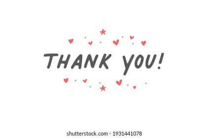 Thank you calligraphic lettering design. Thanks message vector in trendy style.