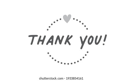 Thank you calligraphic lettering design. Thanks message vector in trendy style.