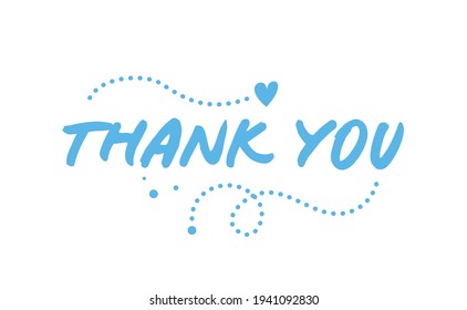 Thank you calligraphic lettering design. Thanks message vector in trendy style.