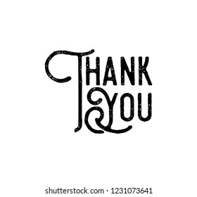 Thank you calligraphy black text. 