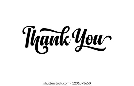 Thank You Hand Lettering Typography Design Stock Vector (Royalty Free ...