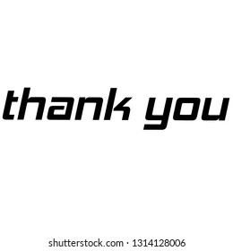 Thank you calligraphy. Thank you card. Vector thank you text illustration