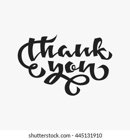 Thank You Calligraphy Hand Drawn Lettering Stock Vector (Royalty Free ...