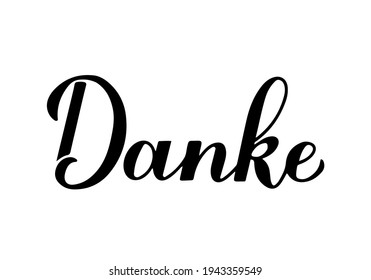 Thank You Calligraphy Hand Lettering German Stock Vector (royalty Free 