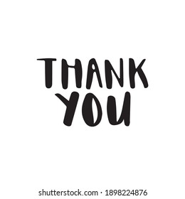 Thank You Calligraphy Handwritten with brush in different styles.  Use on cards, banner, poster, sticker, packaging and other suitable place.