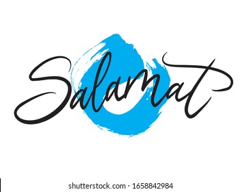 Thank you, Calligraphy, handwritten word, blue brush circle