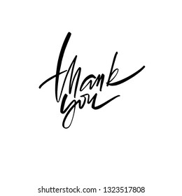 Thank You calligraphy inscription. Modern brush calligraphy. Vector lettering Thank You.