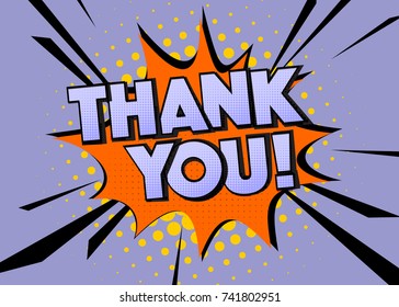 Thank You Calligraphy Pop Art Style Stock Vector (Royalty Free ...