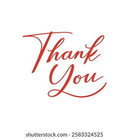 Thank You Calligraphy Text. hand drawn thank you