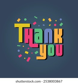 Thank You Calligraphy Text Vector Design.