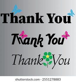 Thank You  Calligraphy Vector effect card wallpaper