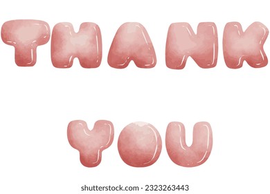 Thank you candy jelly vector